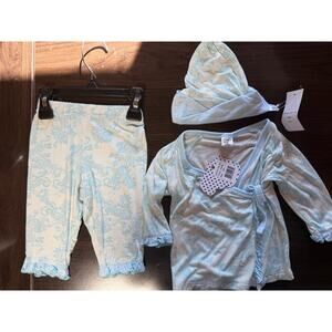Baby Grey Blue 3 Piece Set- size 6-9 months